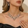 Аксессуары преувеличенный винтажный набор ожерелий женские роскошные хрустальные банкетные аксессуары для платья цепочка на ключицу прямые продажи с завода