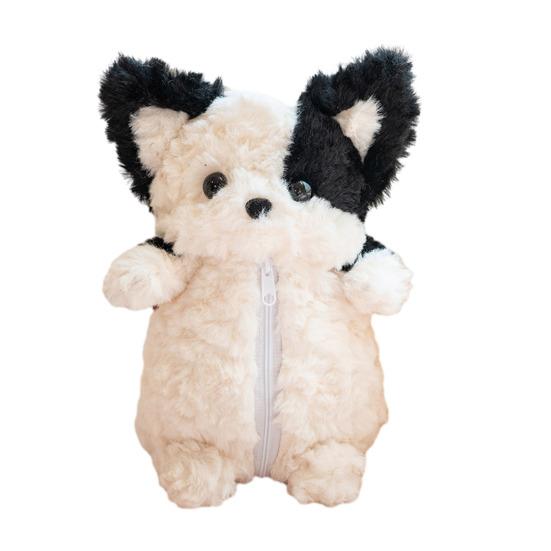 Plush Corgi Pencil Case Large Capacity Stationery Box Creative Animal Stationery Organizer for Pens Pencils Erasers