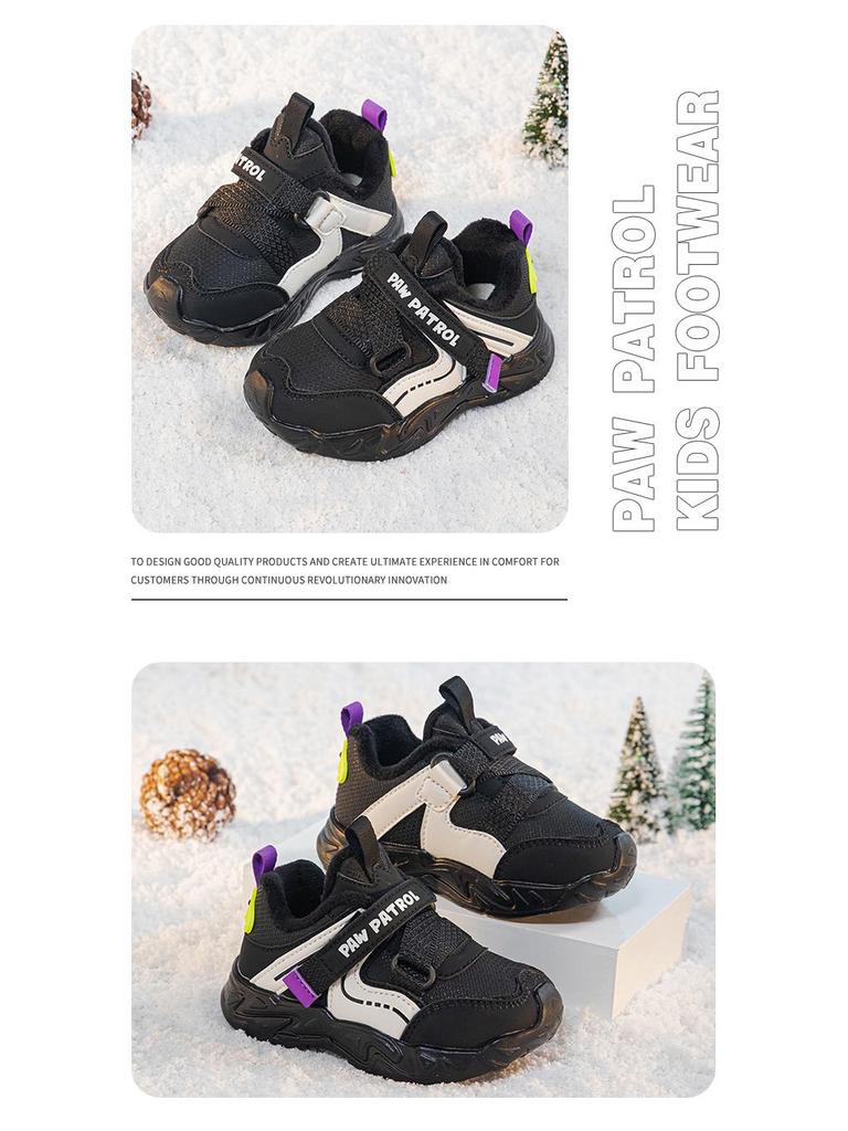 Детские нескользящие спортивные кроссовки Щенячий патруль - Коллекция Осень/Зима 2025 для мальчиков и девочек, Универсальные, Утолщенные и грязеотталкивающие