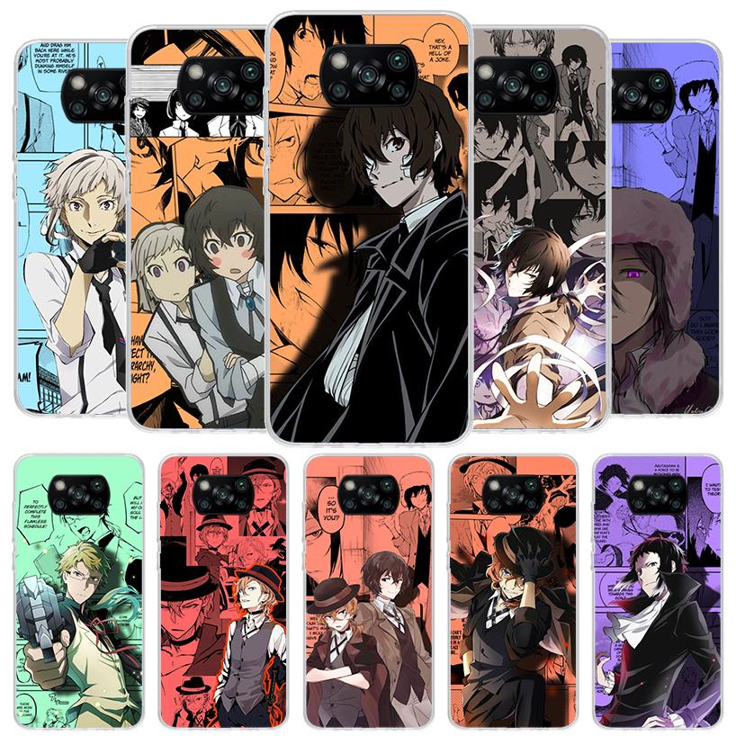 Чехол для телефона с обложкой манги Bungo Stray Dogs для Xiaomi Poco F7 Ultra X7 X6 X5 Pro M7 Redmi 15C 15 13C 13 12C 12 10C 10 9A 9C 9T 9 Sh
