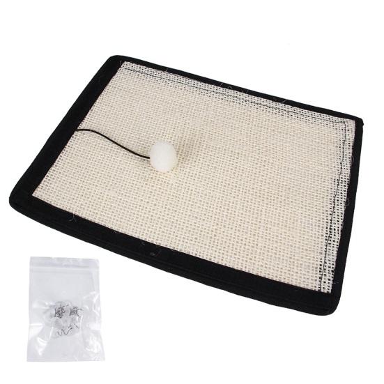 Когтеточка для кошек Охлаждающая подставка для когтеточек с большой поверхностью Игровая подушка из сизаля Сохраните свой диван Когтеточка с кошачьей мятой Двойная загрузка высокой плотности