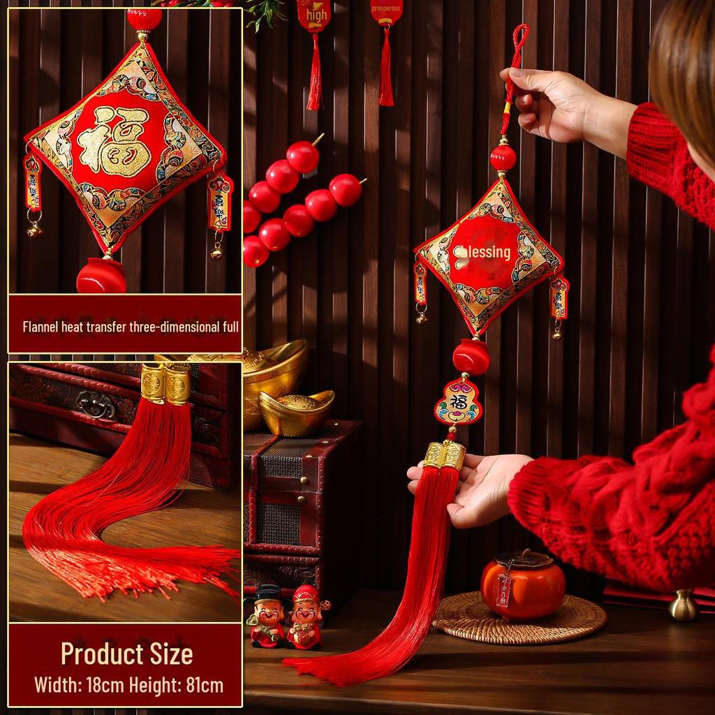 Украшения с изображением персонажа Фу на праздник весны 2025 года Змеи - Праздничное украшение-подвеска