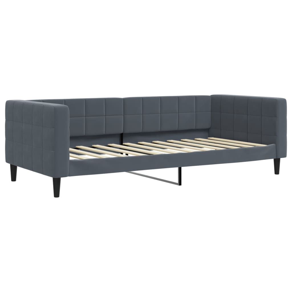Vidaxl Sofa Rozsuwana, Ciemnoszara, 90X200 Cm, Aksamit