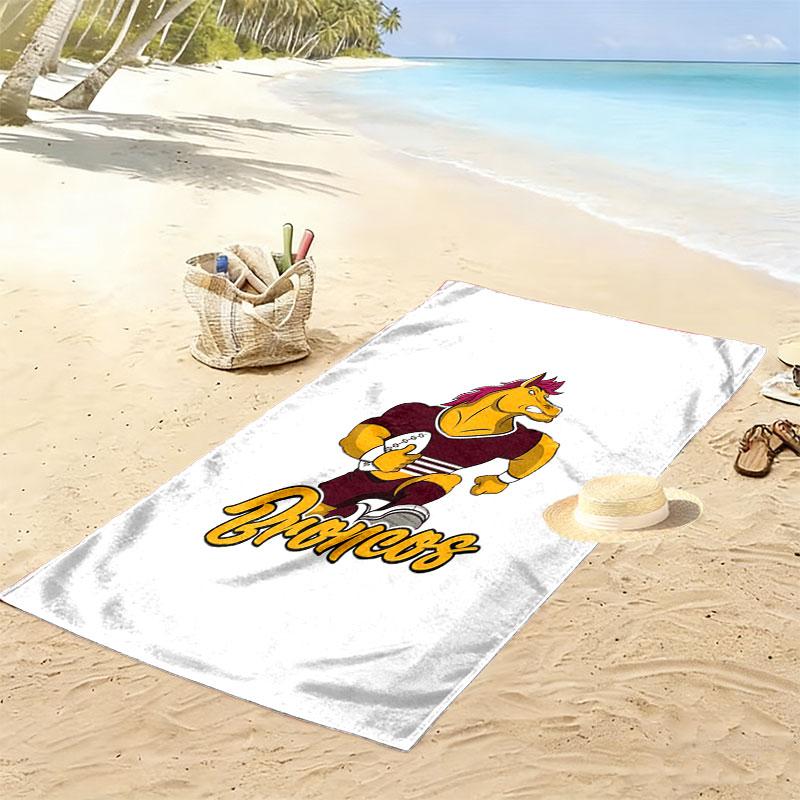 Broncos Roar Print Beach Towel, Large Soft Quick Dry Towel for Beach Camping Swimming
