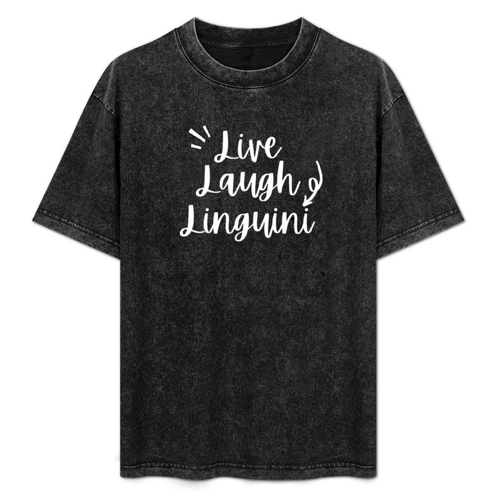 Live Laugh Linguini Tshirt Simple Print Design Tshirt