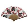 Kensei Japanese Fabric Folding Cloth Folding 20 Wave Family [Onishi Seihan] Fan, Men's Fan, 23cm, Ribs, Crest/Off-White, 'Ripple' 66-248