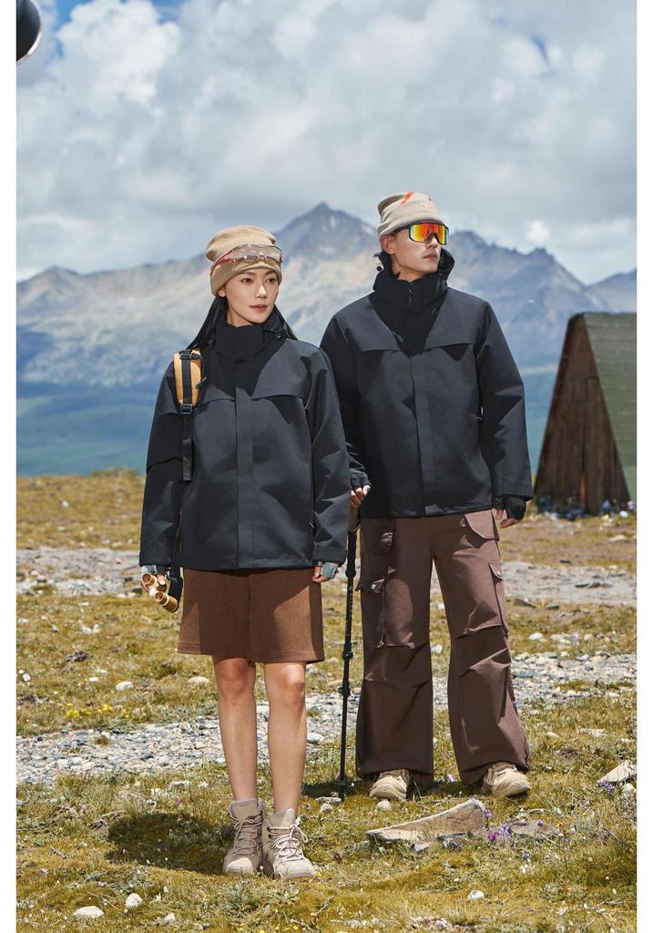 Unisex 3-in-1 Mountaineering Jacket: Windproof, Waterproof, Warm - Custom Logo, Outdoor Autumn/Winter Style
