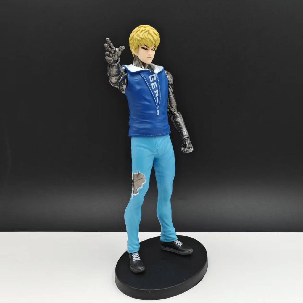 One Punch Man Jerris Little Peach 9.05Inch/23cm can move PVC Sit posture Collect In-vehicle Handsome Hero figure Toys Gifts