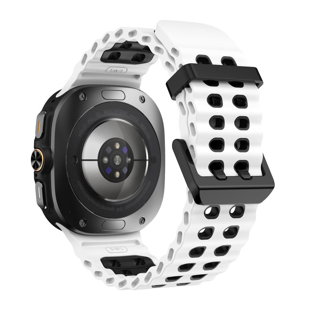 Двухцветный спортивный силиконовый ремешок для Samsung Galaxy Watch Ultra Морской ремешок-браслет для GalaxyWatch Ultra 47 мм Ремешок для часов