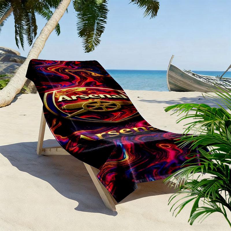 Arsenal F Print Beach Towel, Large Soft Quick Dry Towel for Beach Camping Swimming