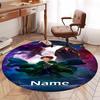 Custom Name Hocus Pocus Printed Round Rug Carpet Chair Rug Area Rug Entryway Doormats,for Office Chair Living Room Bedroom Kitchen Room.