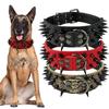 Pet Leather Spiked Studded Decor Collar for Medium Large Dogs