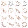 Hair Styling Barrettes Metal Hairclips Star Heart Hair Pins Knot Hair Clip Geometric Hairpins