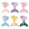 6pcs/set Shinying Mermaid Hairclips Girls Lovely Starfish Hairpin Baby Kids Bangs Decorative Hair Clip Cartoon Colorful Headwear