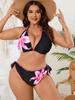Женский сексуальный бикини-купальник большого размера с завязками на шее, европейский и американский стиль