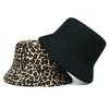Sunshade Leopard Print Bucket Korean Style Fisherman Hat Vintage Y2k Bucket Hat  Male and Female