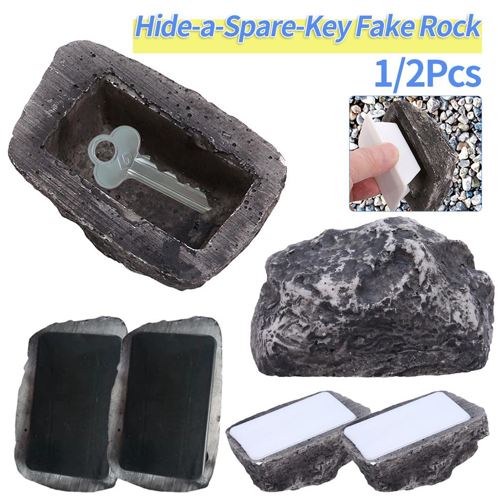 1/2 шт. креативный модный поддельный камень новинка камень хранение смоляной ящик для ключей имитация камня запасной ключ для хранения сада двор скрытый