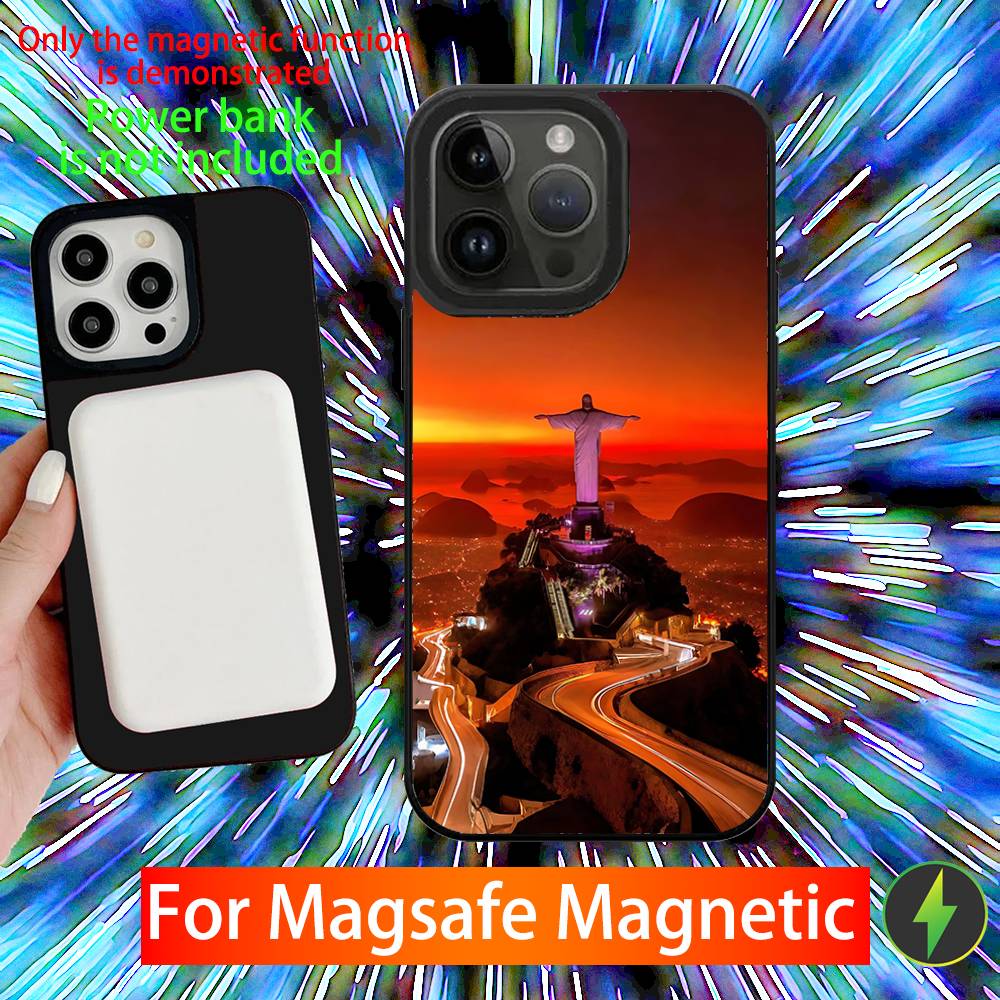 Christ the Redeemer Brasil Phone Case For iPhone 16,15,14,13,12,11,Pro,Max,Plus,Mini,SE New Magsafe Magnetic Wireless Charging