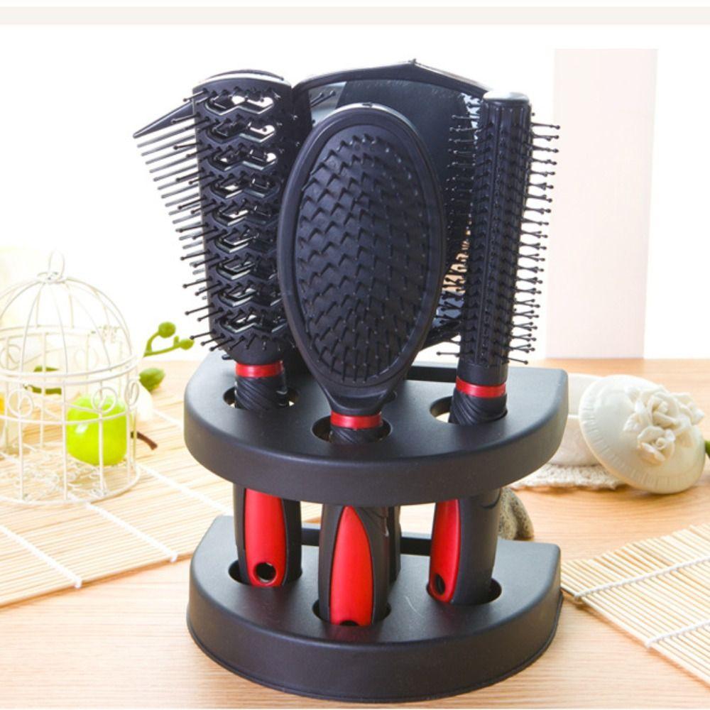 5 шт./набор профессиональных косметических зеркал, расчесок, набор противоскользящих щеток для волос с держателем для дома