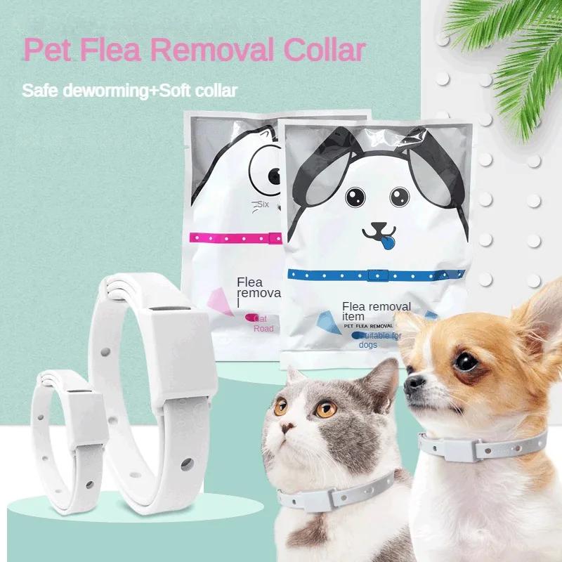 Ошейник от блох и клещей для кошек, маленьких собак, противопаразитарный, защита от паразитов на 8 месяцев, регулируемый ошейник для щенков и котят, аксессуары для домашних животных