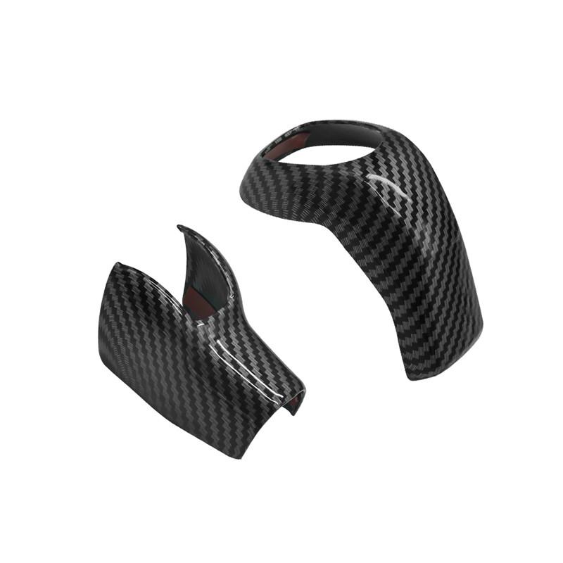 Gear Shift Knob Head Cover Case Carbon Fiber Car Accessories For Volkswagen Sagitar Tacqua Tayron Polo Plus Tcross 2019-2022