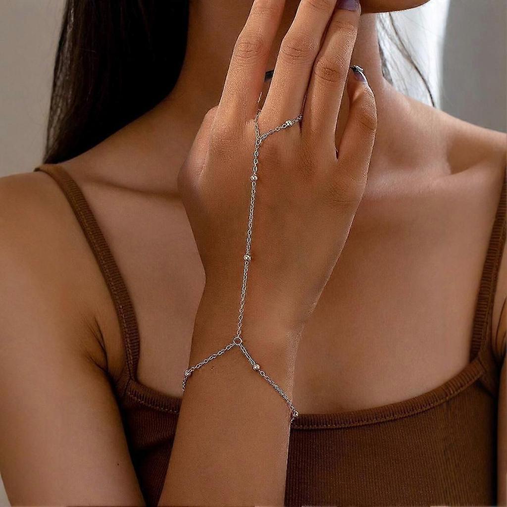 New geometric round bead bracelet light luxury cool style ladies hand jewelry beach vacation fashion chain accessories gold