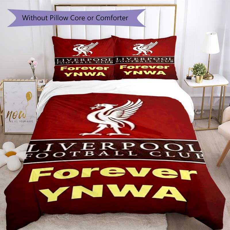 Liverpool Football Club Bedding Set Breathable Duvet Cover With Pillowcases Home Decoration Birthday Gift