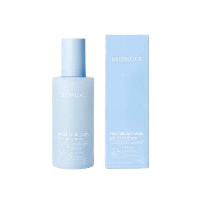 Deoproce Успокаивающий тоник для кожи Hyaluronic Aqua Soothing Skin Toner 200 мл – Глубокое увлажнение и успокаивающий увлажняющий тоник