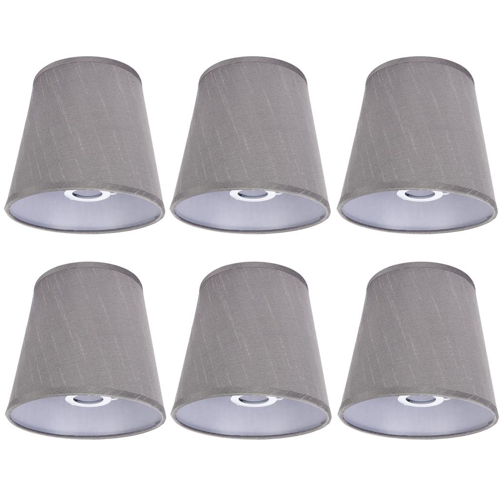 6PCS Simple Lamp Shades Modern Cloth Art Lampshade for E14 Screw Chandelier Wall Lamp