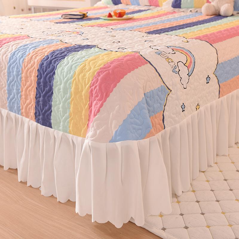 Чехол на кровать в Корейском стиле в стиле принцессы, противоскользящий утолщенный чехол на кровать с татами, моющийся чехол на кровать круглый год