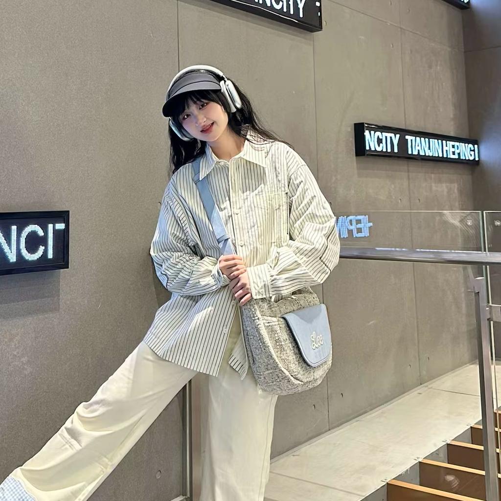 New Lee PU Shoulder Bag Women's Beige Cyan LE250030M-422