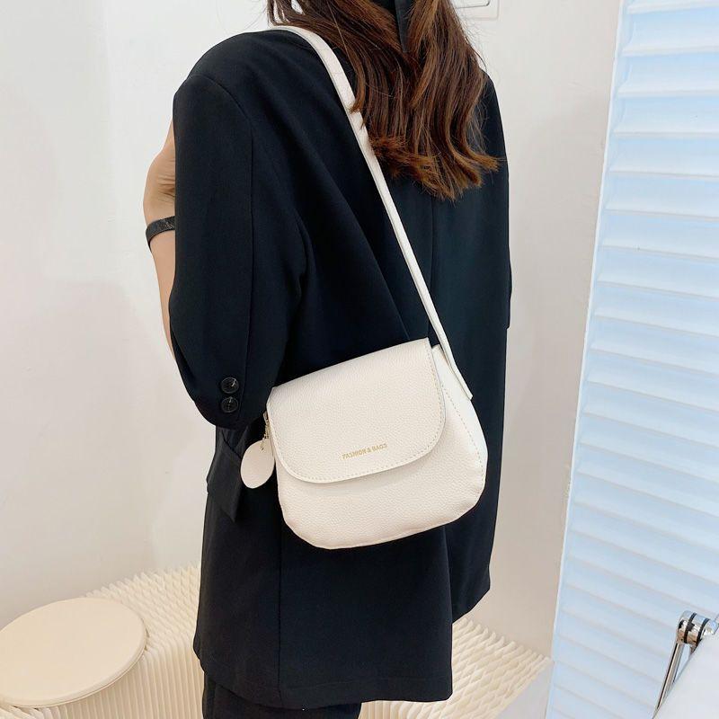 Ladies Solid Shoulder Bags for Women Letter Crossbody Purse Female PU Leather Mini Bags Handbag