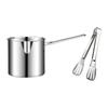 Stainless Steel Deep Frying Pot with Strainer Basket Tempura Fryer Pan Multipurpose Kitchen Fry Pot for French Fries Chicken Fry