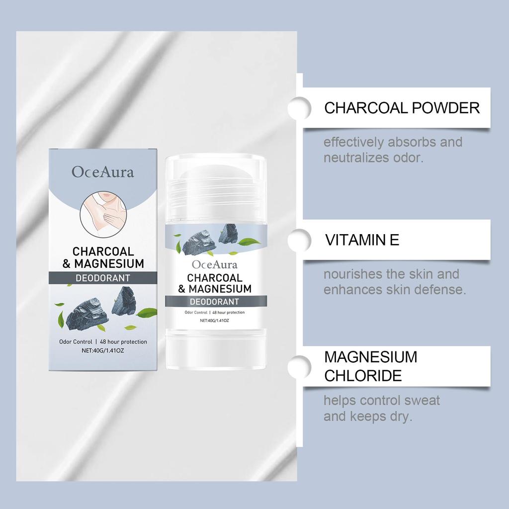 Charcoal Deodorant Stick for Armpit Long Lasting Freshing Sweat In addition to sweat, control the smell of sweat, refreshing, c