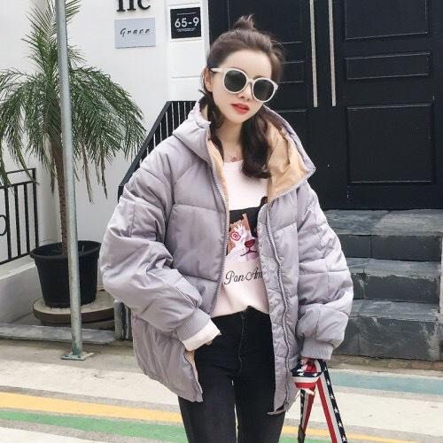 Autumn and winter new loose cotton-padded jacket large size student down cotton-padded jacket thickened bread jacket short cotton-padded jacket cold-