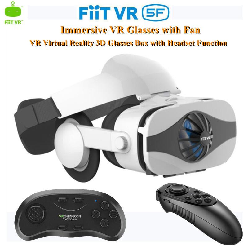 Оригинальный Fiit VR 5f шлем 3d VR очки виртуальной реальности стерео гарнитура для Ios Android смартфон очки коробка Capacete с вентилятором