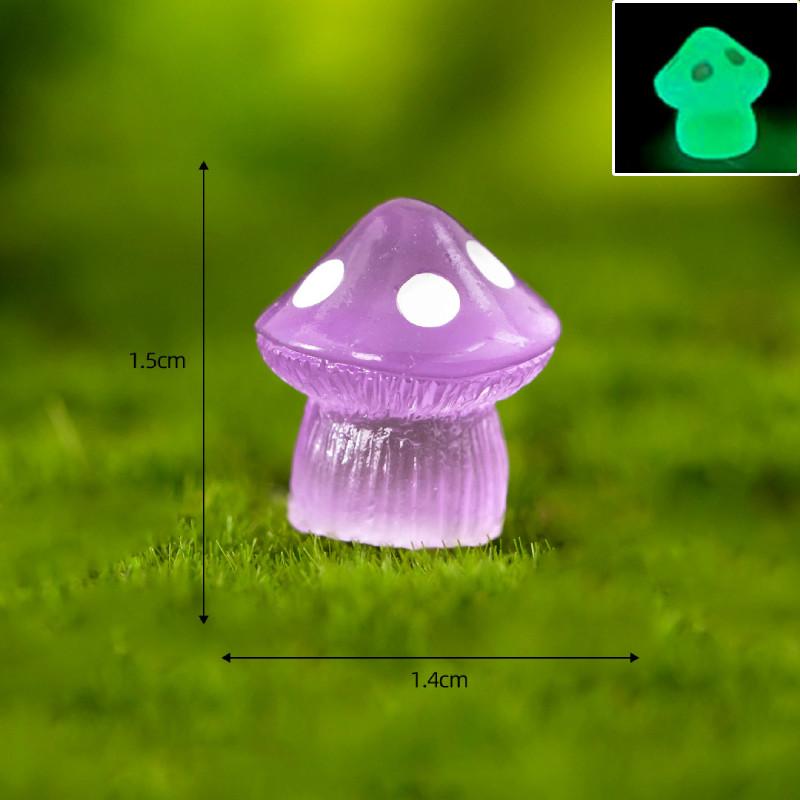 Adorable Resin Colorful Night Glowing Mushroom Fluorescent Craft Plant Decor