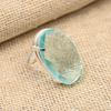 925 Solid Sterling Silver Gorgeous Aqua Apatite Gemstone Handmade Jewelry Ring For Her