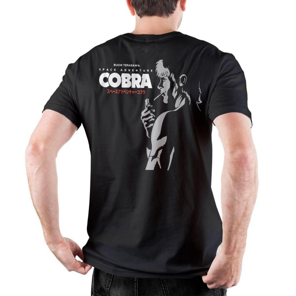 Футболки Space Adventure Cobra Мужские из чистого хлопка Винтажная футболка Круглый вырез Аниме Ретро Футболка Короткий рукав Топы Большой размер