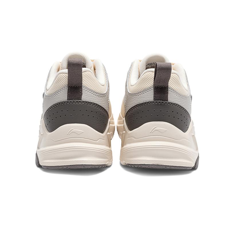 Li Ning Pulse Retro Trendy Slip Resistant Durable Lightweight Low Top Dad Shoes Men Sneakers Rock-Gray AGCV145-4