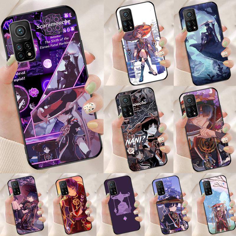 Чехол Scaramouche Genshin Impact для Xiaomi 13 11T 12T Pro 12 Lite 12X Чехол для POCO X3 X4 X5 F5 Pro F4 GT C40 M5s F3