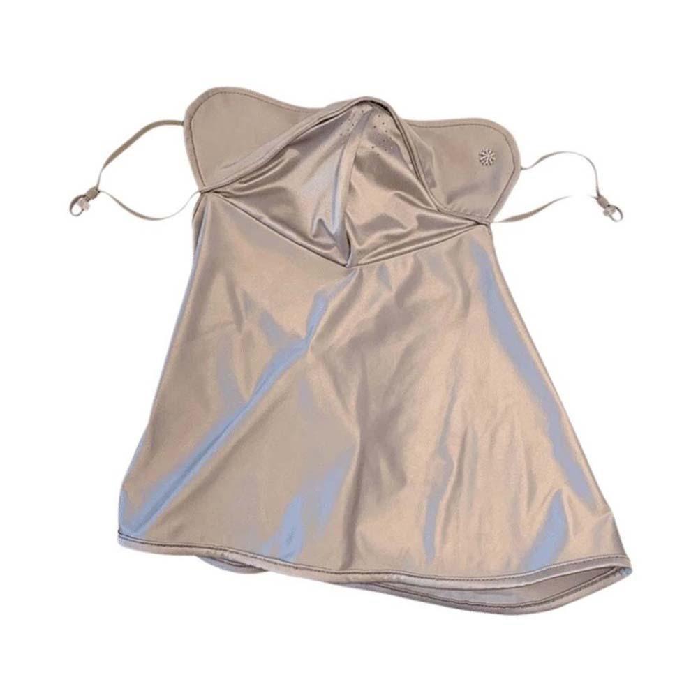 Satin Neck Sunscreen Mask Smooth Elastic Face Sun Protection Solid Color Lightweight Breathable Sunshade Mask Summer