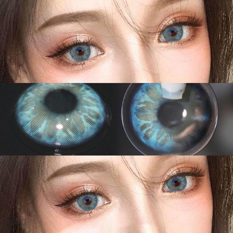 Фиолетовые контактные линзы для близорукости. Фиолетовые контактные линзы 14,0 мм. Цветные линзы с диоптрийной корректировкой глаз по рецепту. Ежегодно, 1 пара.(2 куска)