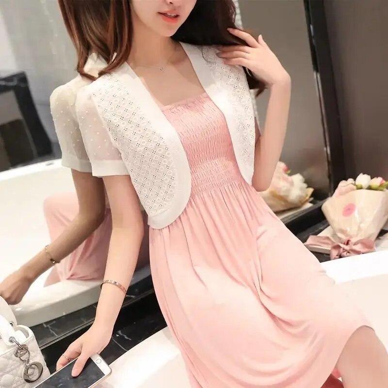 Bolero Summer Black White Women Short Sleeve Shrugs Lace Bolero Bridal Cape Evening Formal Party Dress Cape Shawls And Wraps