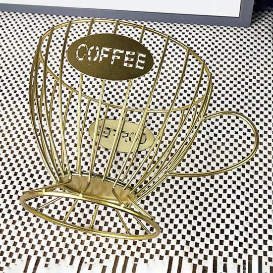 Yousheng Coffee Pods Holder Counter Organizer with Handle Spacious Capacity Quick Access Multi-Purpose Capsule Basket Coffee Bar Accessories