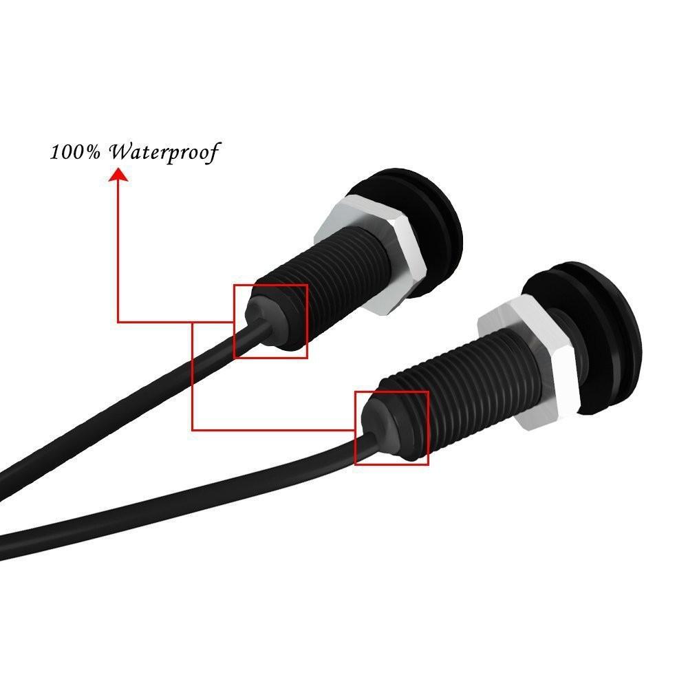 10PCS 18MM Eagle Eye LED Lights, 10W Waterproof Ultra Thin Amber LED Marker Lights for Car Motorcycle Truck Modification