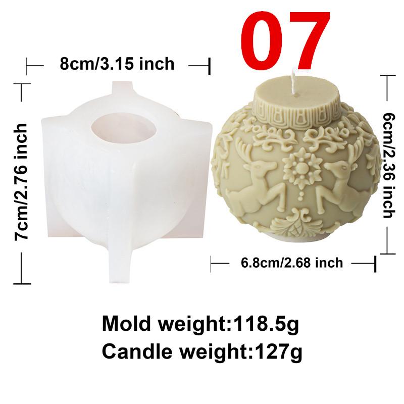 Рождественский шар-колокольчик Силиконовая форма для свечей Формы в виде снежинки и лося Праздничные формы Сделай сам Рождественские свечи ручной работы, Домашний декор для рабочего стола