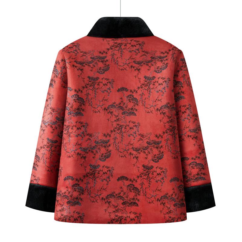 Women's Floral Embroidered Winter Fleece-Lined Padded Jacket