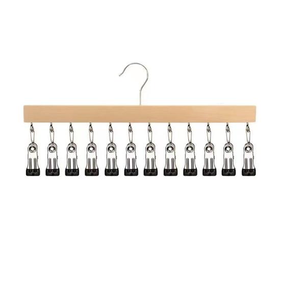 Вешалка для брюк с 12 зажимами Экономия места Органайзер для шкафа Металлический зажим без следов для брюк для йоги, леггинсов, джинсов, юбок
