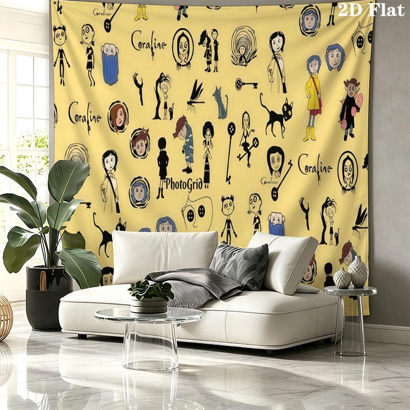 C. Jones Wall tapestry, aesthetic printed fabric blanket, suitable for bedroom, living room, and home decor.